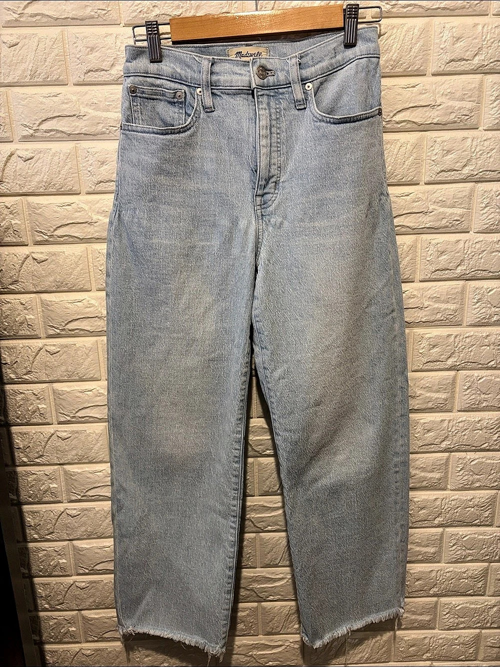 Madewell The Perfect Vintage Wide-Leg Crop Jean Jeans Waist 26 Blue